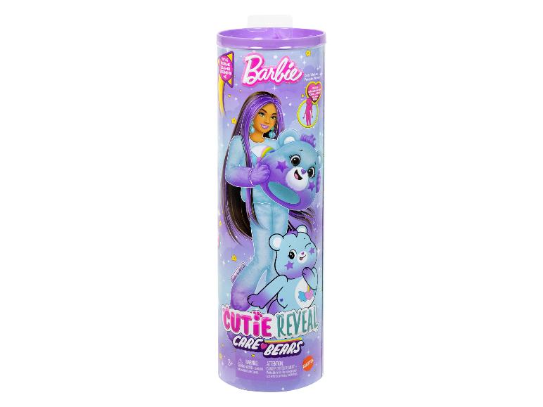Barbie Cutie Reveal Care Bears pop in verpakking.