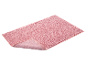 Zachte en pluizige roze badmat.