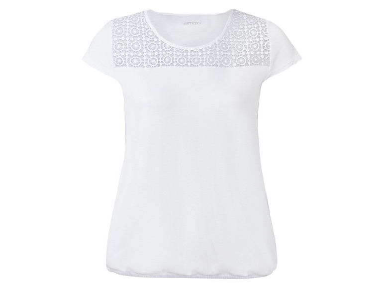 Ga naar volledige schermweergave: esmara® Dames-T-shirt met decoratief kant - afbeelding 8