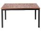 Livarno Home houten tuintafel met zwart metalen frame.