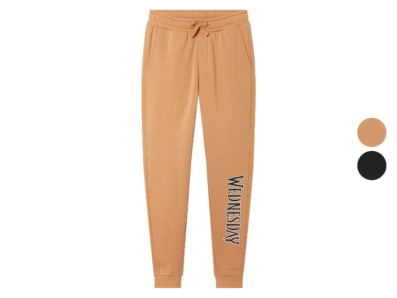 Beige joggingbroek met 'Wednesday' print