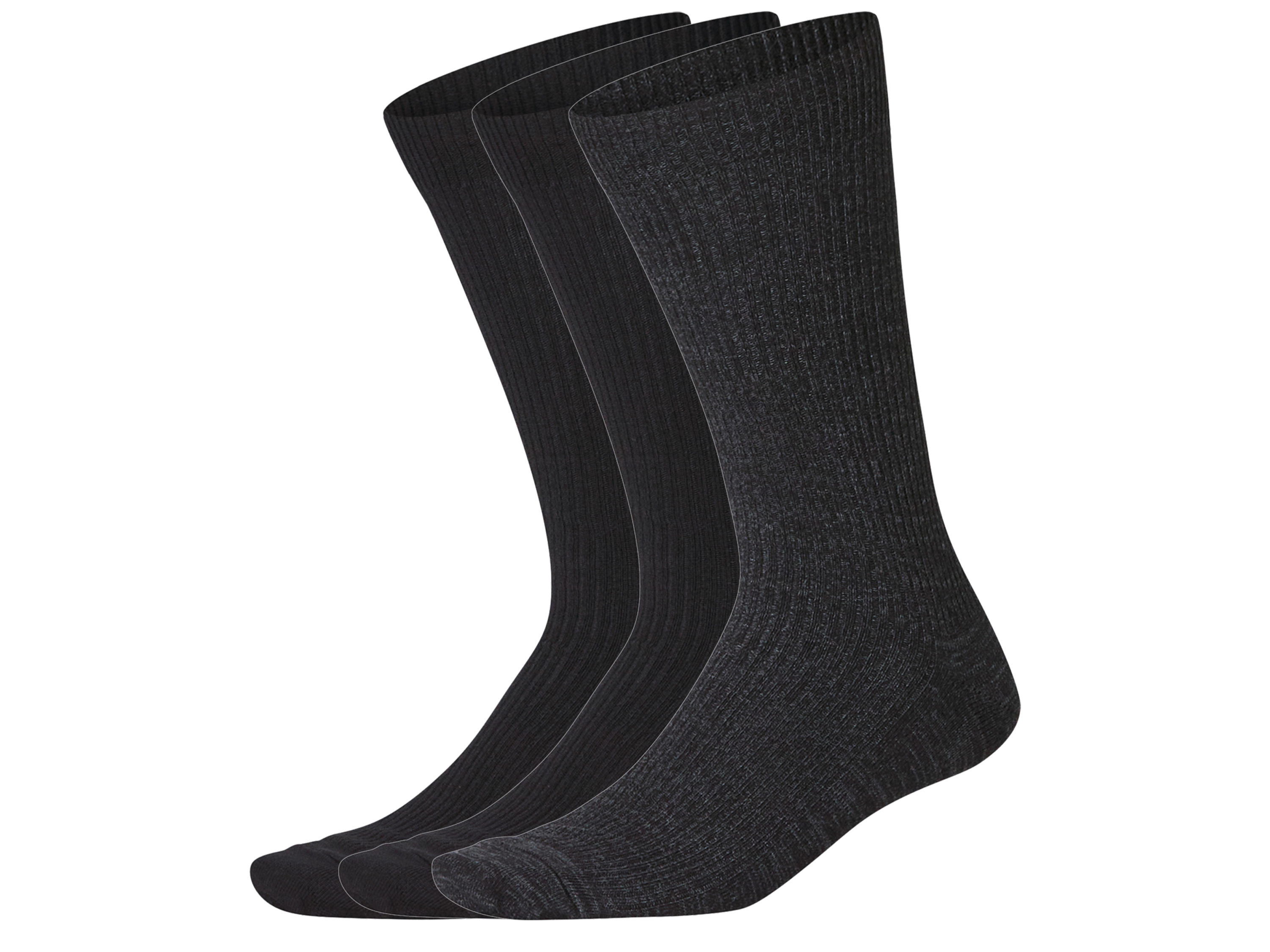 esmara 3 Paar thermosokken (Zwart/antraciet, 39-42)