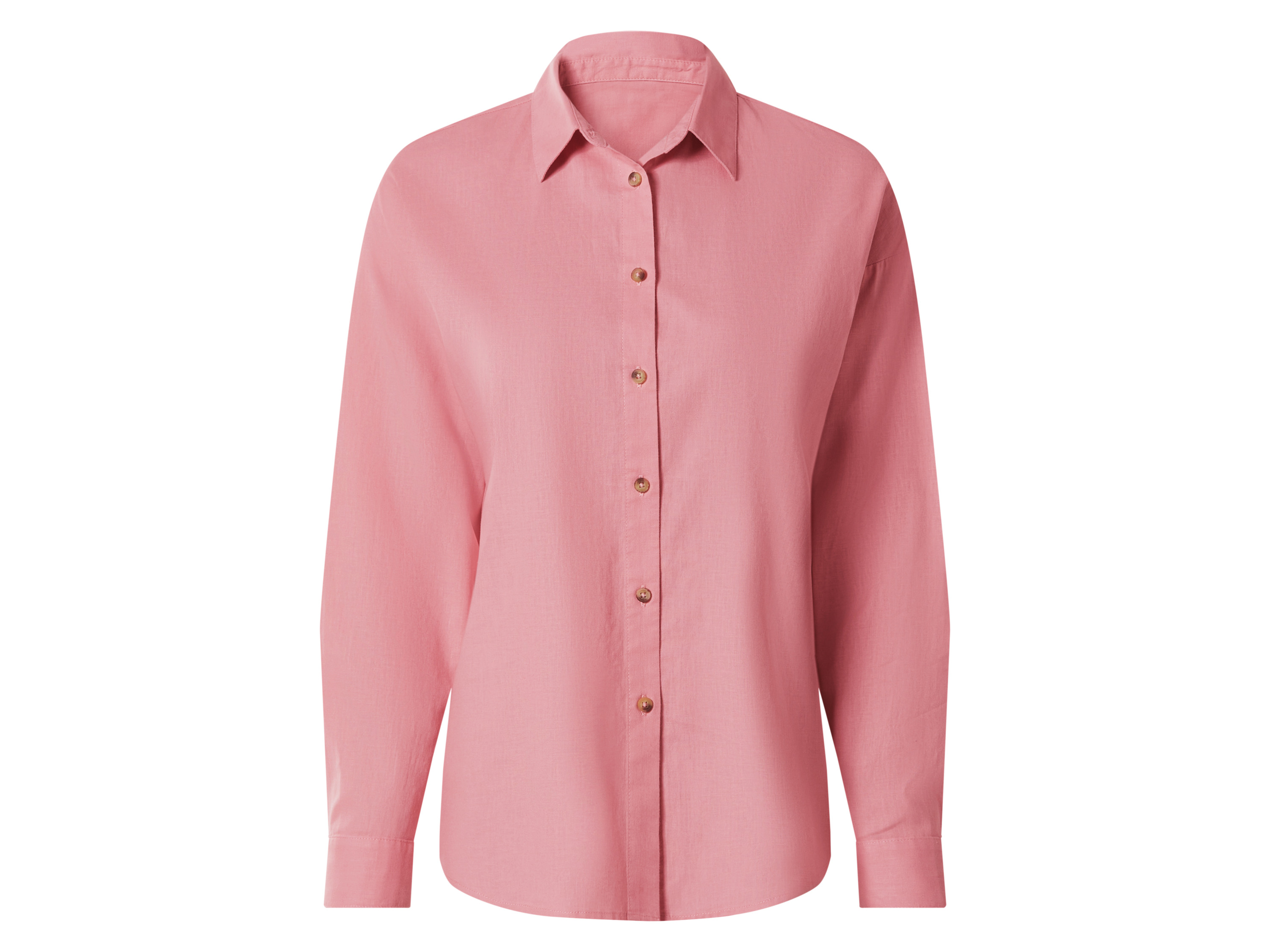 ESMARA Linnen dames blouse (Roze, XS (32/34))