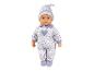 Babypop in pyjama met bosdieren en hartmotief