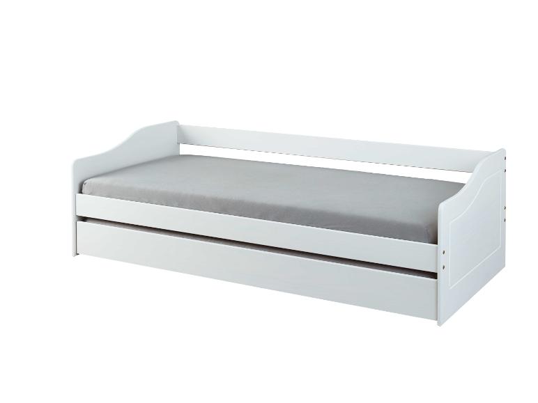 Witte slaapbank met lade.