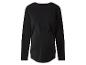 Zwart zwangerschapsshirt met lange mouwen en geplooide zijkanten