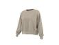 Lichtbeige basic sweatshirt met lange mouwen