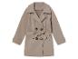 Beige trenchcoat met ceintuur.