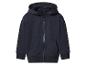 Donkerblauwe kinderhoodie met rits