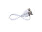 Witte USB-A naar USB-C oplaadkabel, opgerold