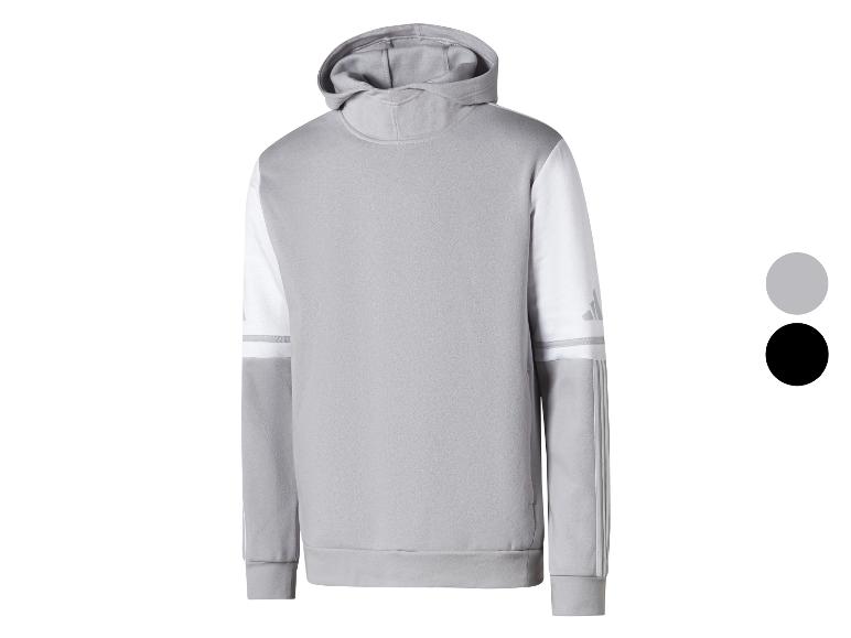 Adidas grijze en witte hoodie.