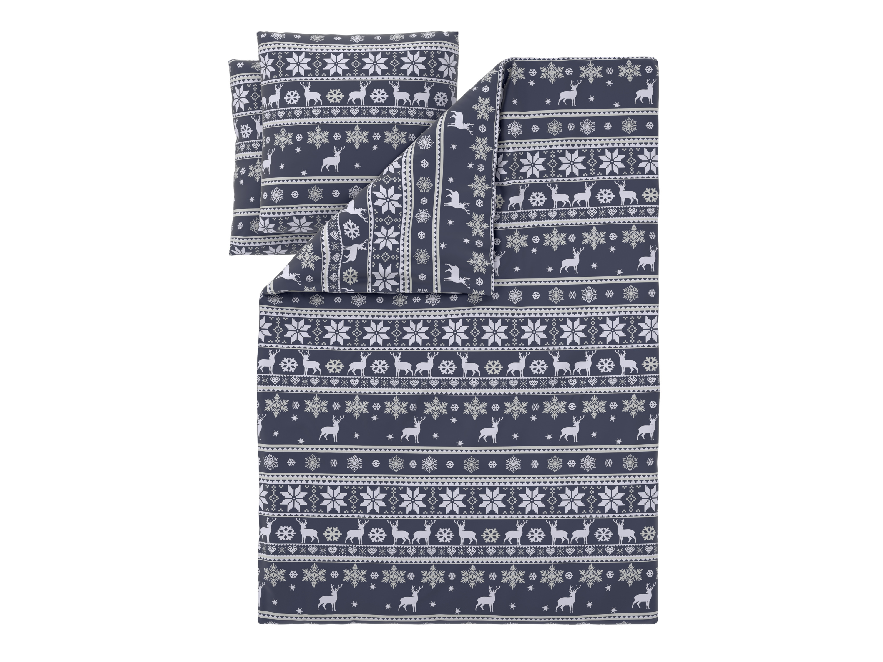 LIVARNO Fleece dekbedovertrek 240 x 220 cm (Herten blauw) afbeelding