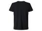 Zwart t-shirt met korte mouwen.