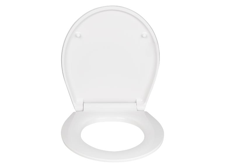 Wit, keramisch toiletbril.