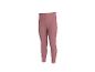 Roze gebreide kinderlegging, vooraanzicht.