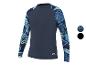 Zwemtrui met lange mouwen en blauwe bladprint