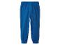Blauwe joggingbroek met elastische tailleband en boorden.