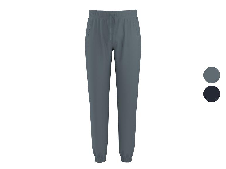 Heren joggingbroek met trekkoord in twee kleuren: grijs en donkerblauw.
