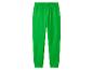 Groene kinder joggingbroek met elastiek in de taille en bij de enkels.