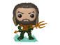 Aquaman Funko Pop figuur met drietand en waterbasis