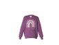 Paarse kinderhoodie met een regenboog van pailletten