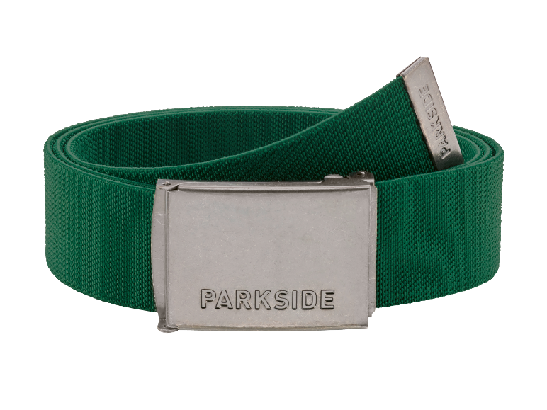Parkside groene riem met metalen gesp.