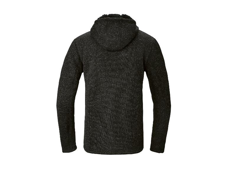 Heren gemêleerde gebreide hoodie, achterkant