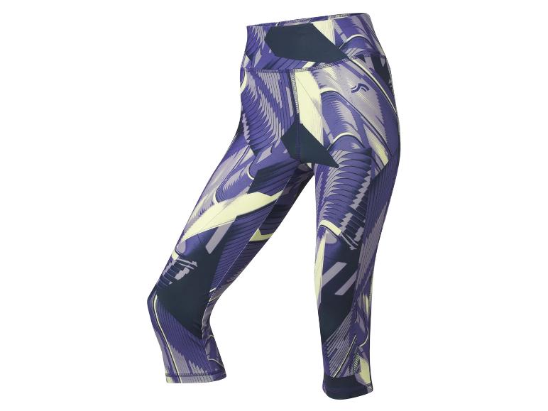 Paarse leggings met abstract print voor dames.