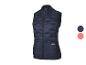 Crivit dames marineblauwe gewatteerde bodywarmer met hoge kraag en zijpanden