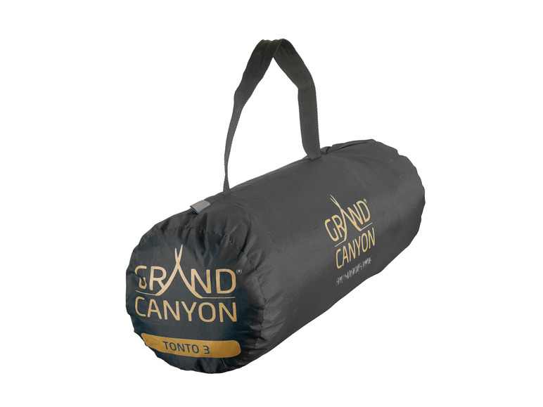 Een zwarte Grand Canyon Tonto 3 tent in een draagtas.