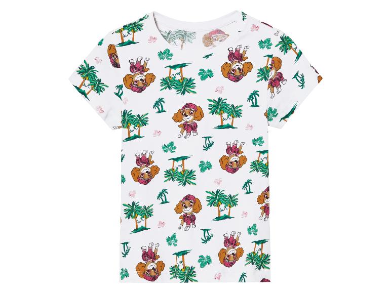 Kinder T-shirt met tropische print en Skye van Paw Patrol.