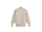 Beige bomberjack met geribbelde manchetten en zoom, achteraanzicht