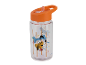 Transparante drinkfles met rietje, oranje Disney Pluto design.