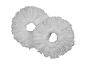 Twee witte microvezel mop refills.