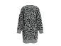 Grijze trui-jurk met luipaardprint