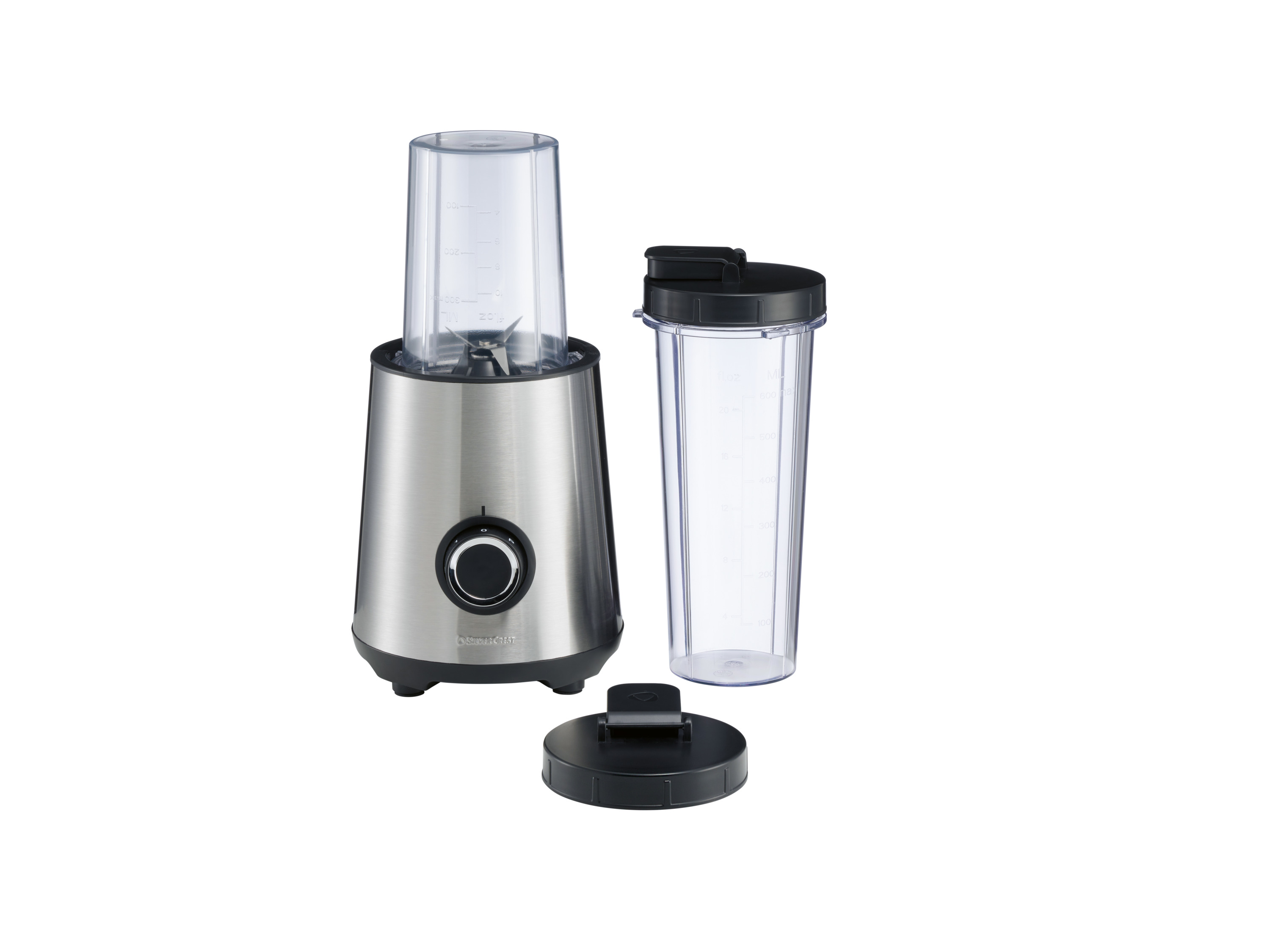 SILVERCREST RVS smoothiemaker (Zwart/roestvrij staal)