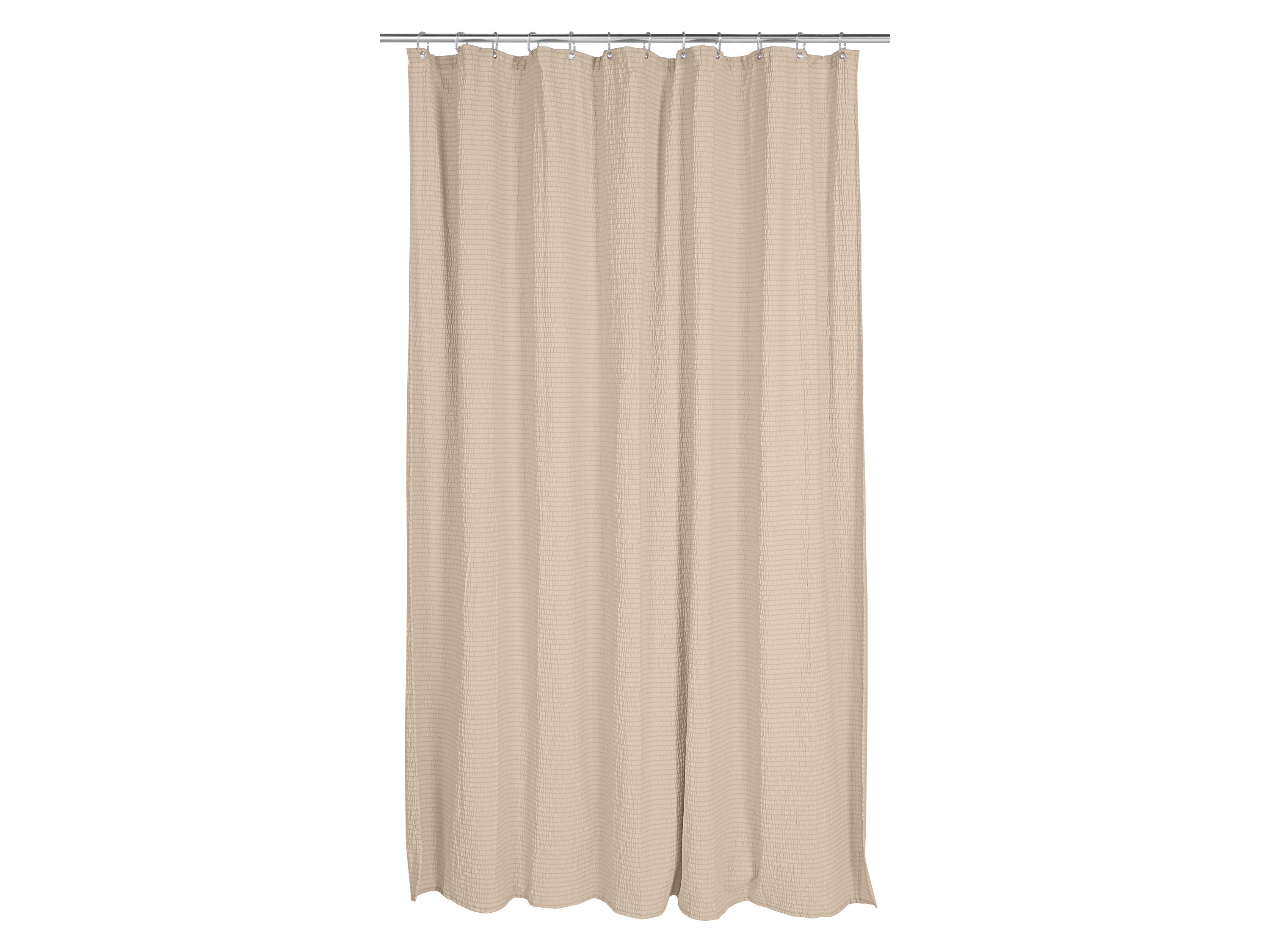 LIVARNO Seersucker douchegordijn, 180 x 200 cm (Beige)