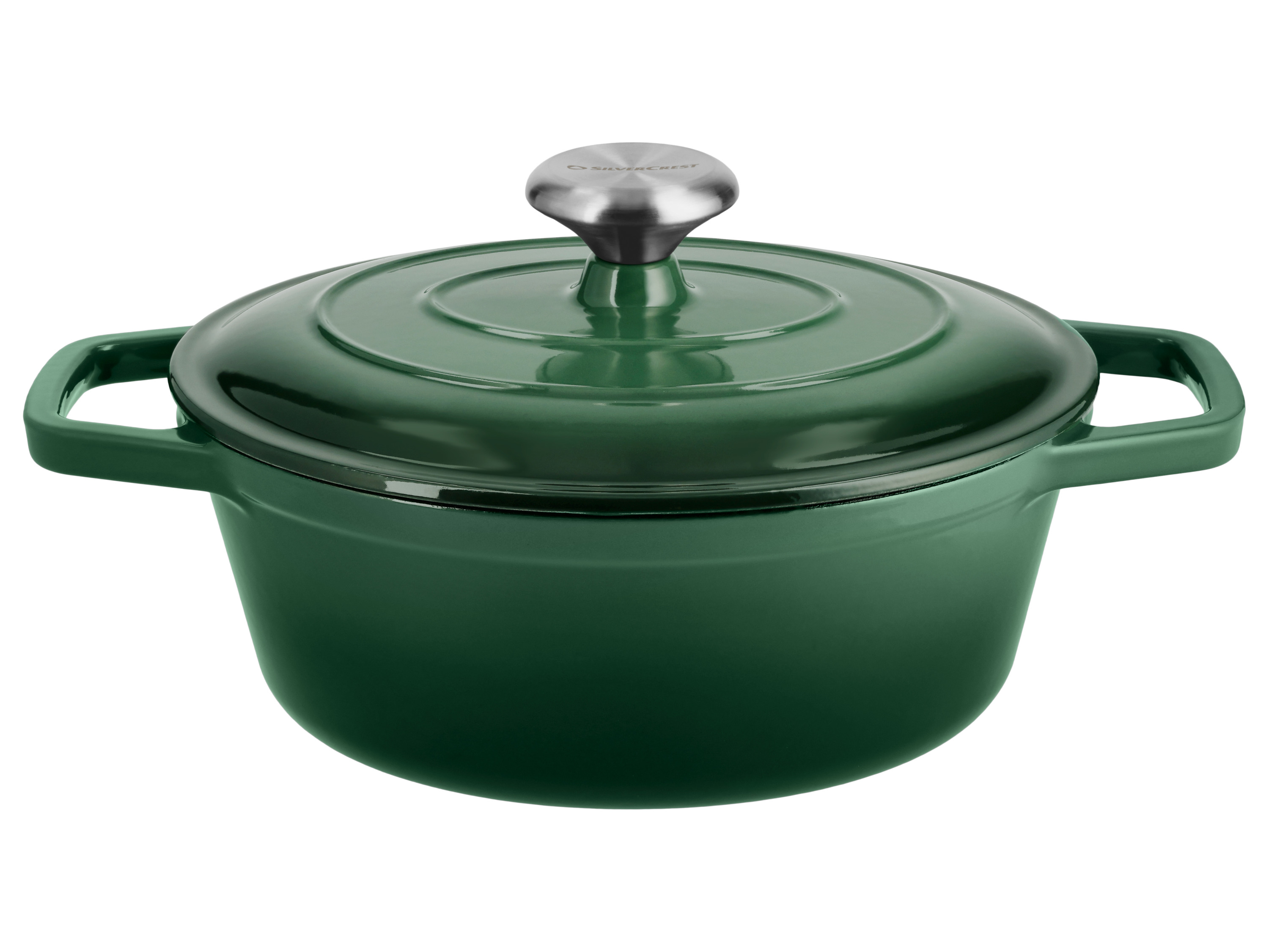 SILVERCREST gietijzeren braadpan van 24 centimeter in het groen