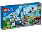 LEGO City politiecommissariaat met helikopter, politiewagen en gevangeniswagen.