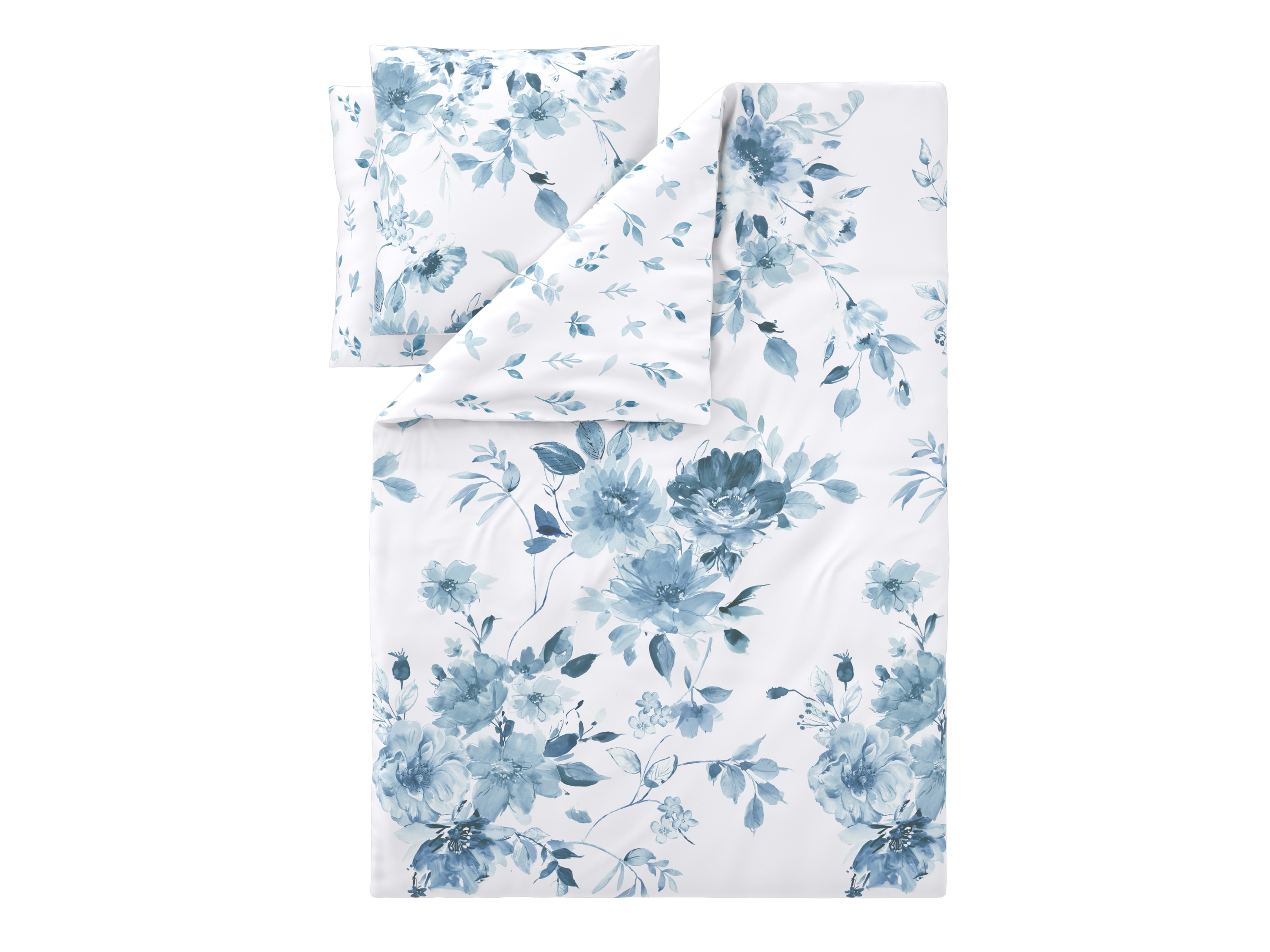 LIVARNO Renforcé dekbedovertrek 240 x 220 cm (Wit/blauw)