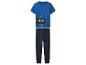 Blauwe kinderpyjama met onderzeeër- en dierenprint, tekst 'DEEP SEA ADVENTURERS'