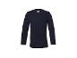 Donkerblauw geribbeld shirt met lange mouwen