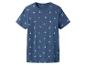 Blauw T-shirt met korte mouwen en wit bootpatroon