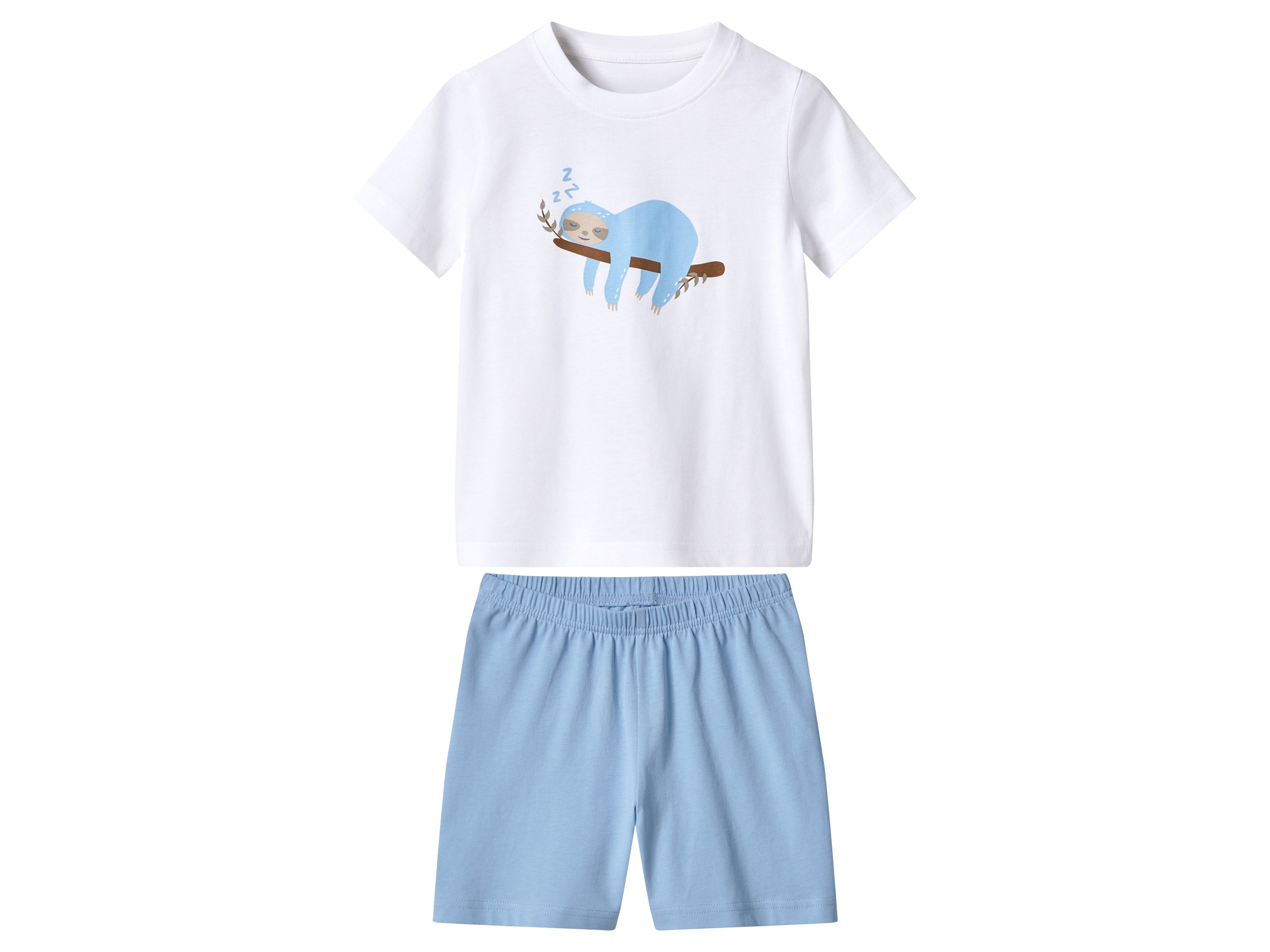lupilu Korte kinder pyjama (Wit/lichtblauw, 122/128)