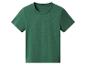 Groen kinder T-shirt met korte mouwen en ronde hals.