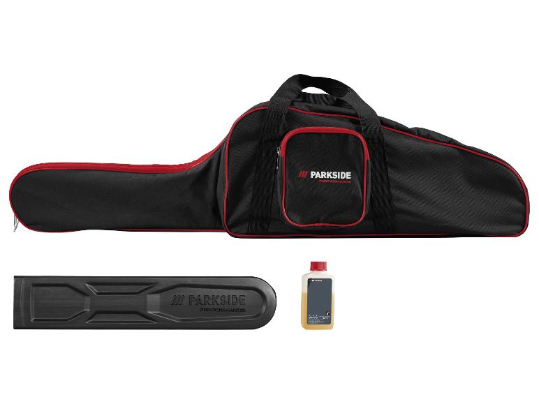PARKSIDE kettingzaagtas, zaagbladbeschermer en kettingolie