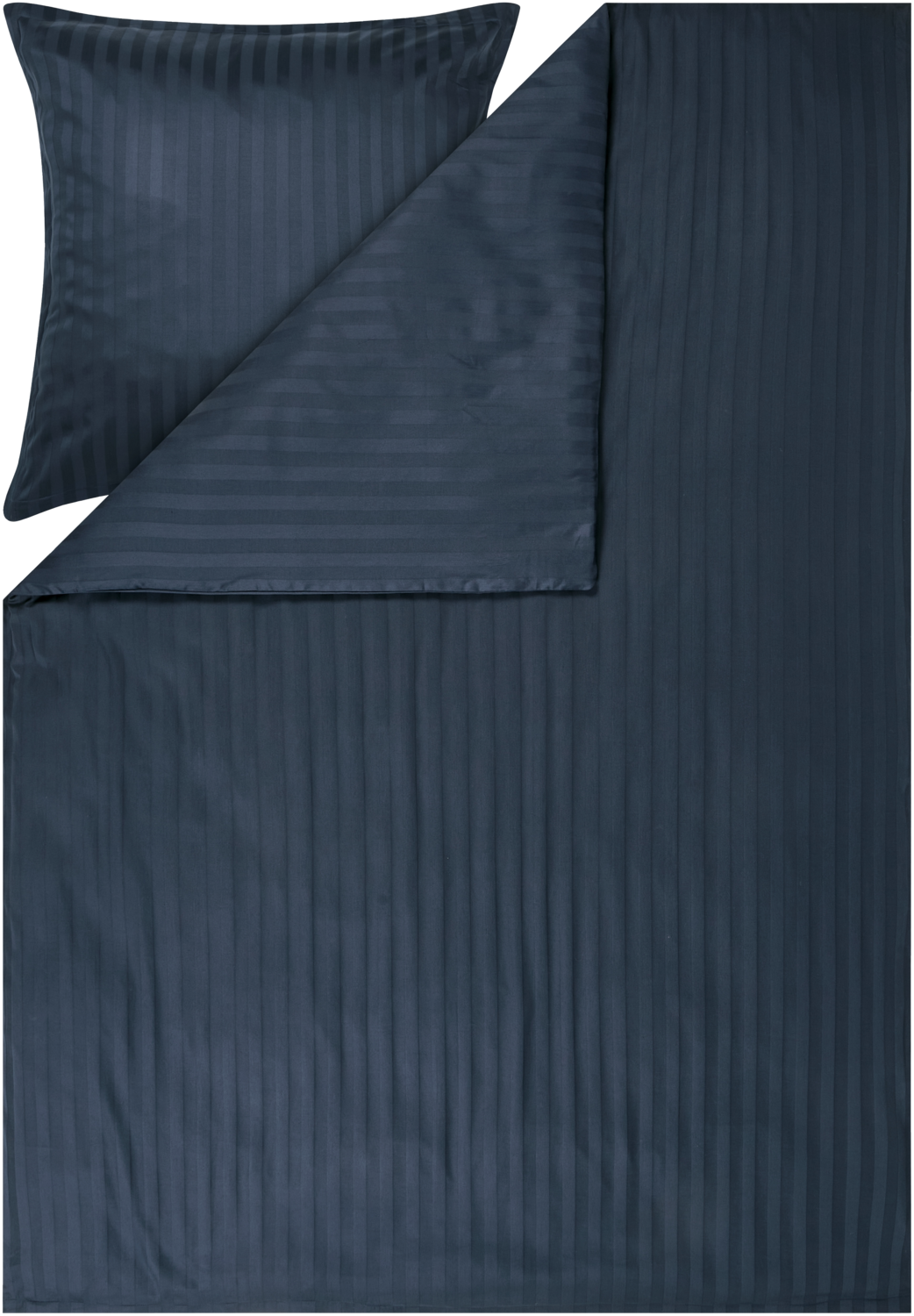 LIVARNO Katoen satijn dekbedovertrek, 140 x 200 cm (Marineblauw)