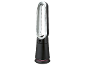 Moderne bladloze ventilator in zwart en zilver met digitaal display