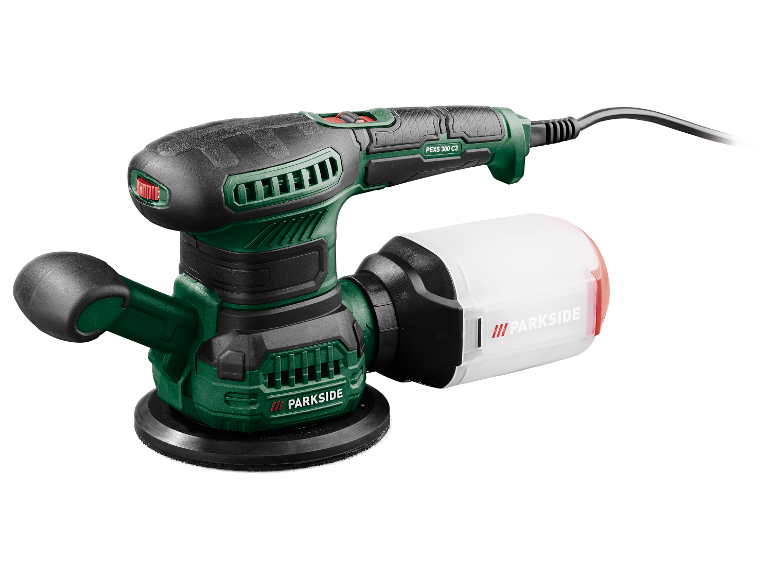 Parkside PEXS 300 C3 excentrieke schuurmachine met stofafzuiging.