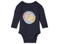 Een donkerblauw babypak met lange mouwen met Bugs Bunny van Looney Tunes.